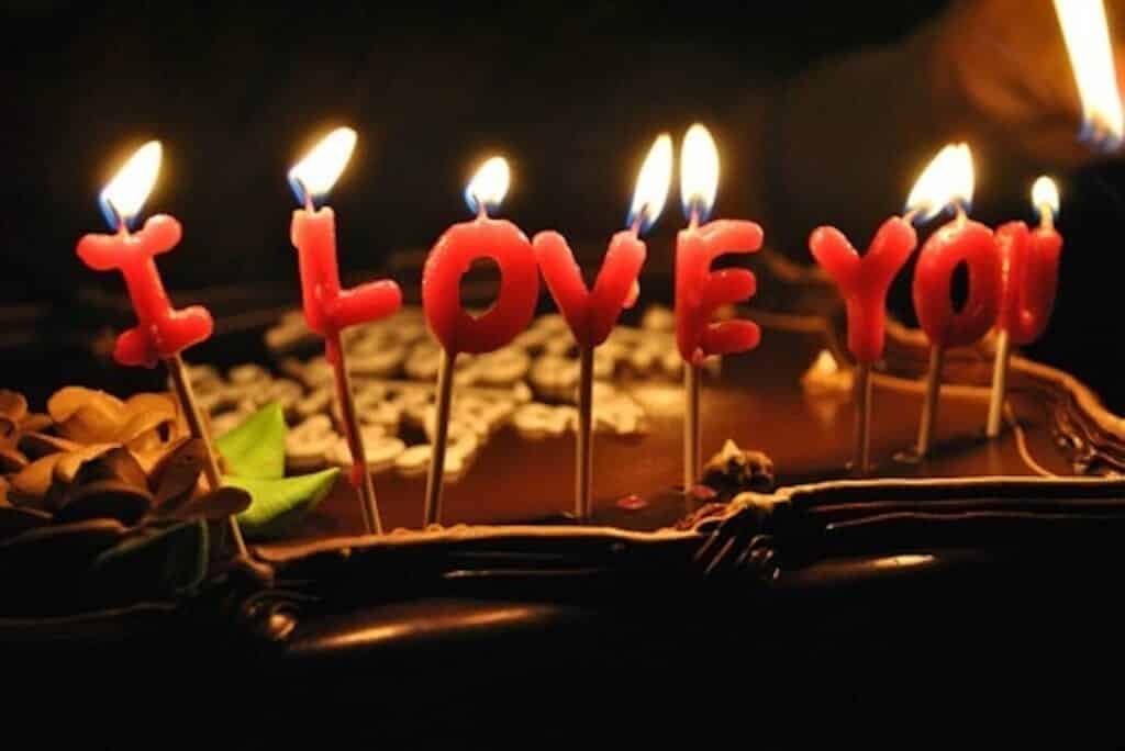 happy birthday romantic cake image - Birthday Messages - 48 - Love Sayings