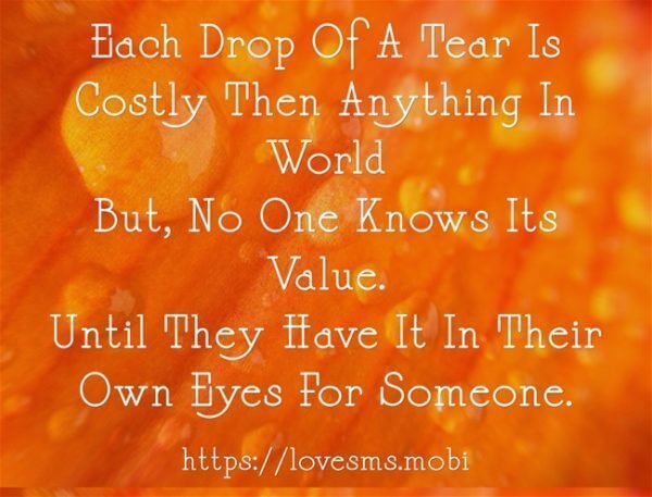 Each Drop Of A Tear Is - 20 Sad Tears Quotes with Images - Picture Quotes