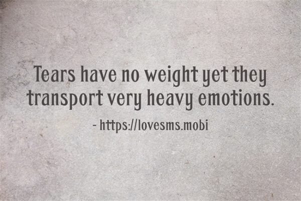 Tears have no weight yet - 20 Sad Tears Quotes with Images - Picture Quotes